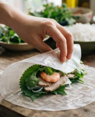 Tiêu chí độ mềm và dai của bánh tráng gỏi cuốn ngon