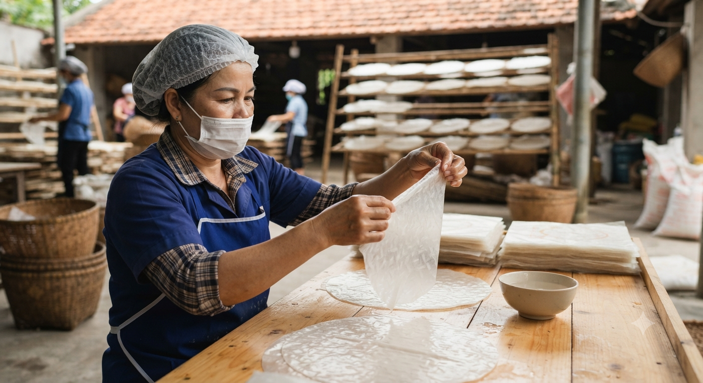Các tiêu chí đánh giá độ mềm và dai của bánh tráng gỏi cuốn