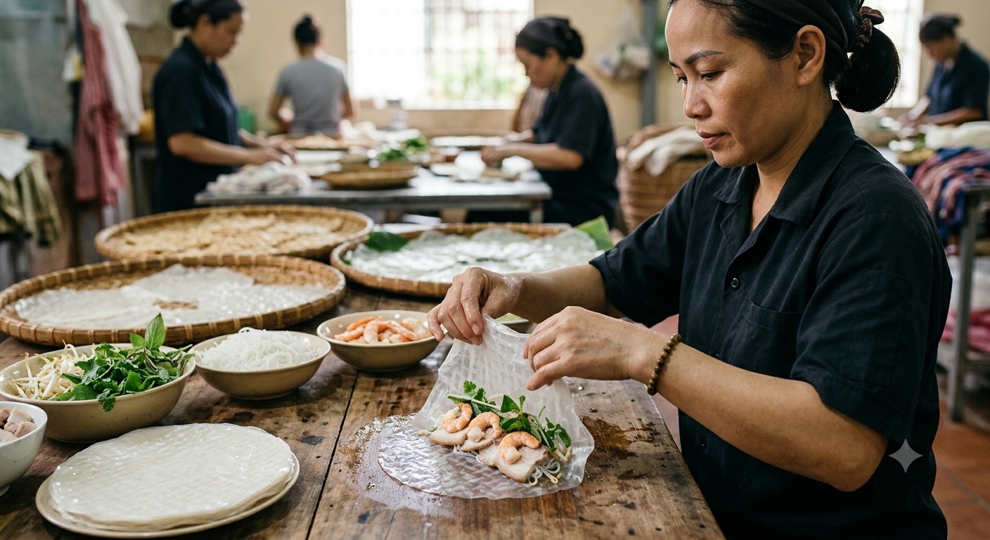 Độ mềm và dai của bánh tráng gỏi cuốn: Hai yếu tố tạo nên hương vị hoàn hảo